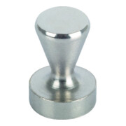 suki Cônes magnétiques Néodyme, diamètre 15 mm H21 mm, argent, lot de 2