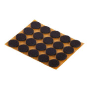 suki Patins en feutre, diamètre 17 mm, autocollants, marron, lot de 20