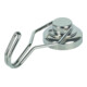 suki Pot magnétique Néodyme, diamètre 25 mm, avec poignée tournante H 5 cm, argenté Contenu : 2-1