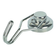 suki Pot magnétique Néodyme, diamètre 25 mm, avec poignée tournante H 5 cm, argenté Contenu : 2