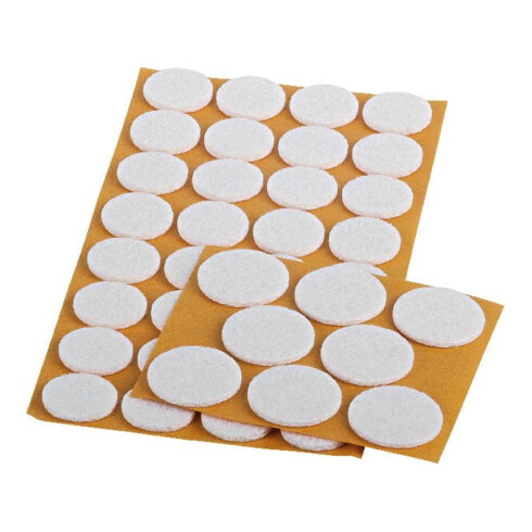 suki Set de patins en feutre autocollants blanc, 40 pièces, contenu : 40