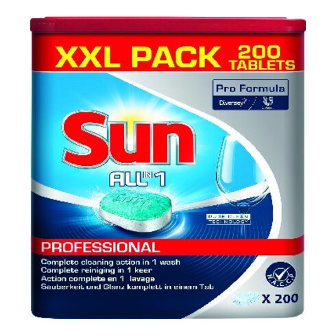 SUN PROFESSIONAL Pastilles Tout-en-1 200 pièces
