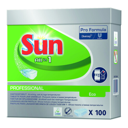SUN PROFESSIONAL Pastilles Tout-en-1 Éco 100 pcs