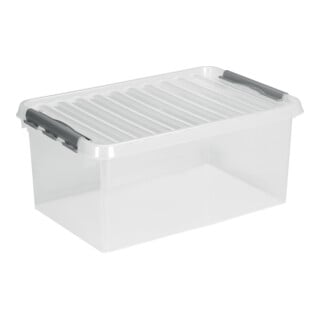 Sunware Aufbewahrungsbox Q-line 600 x 400 x 260mm 45L transparent Metall