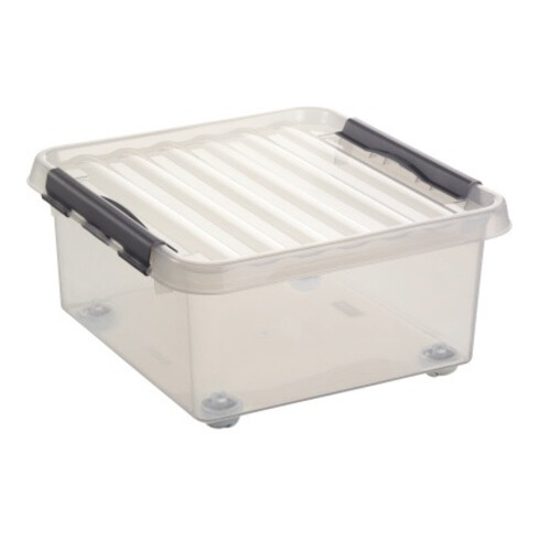 Sunware Aufbewahrungsbox Q-line H6162902 18l 40x40x20cm Rollen tr