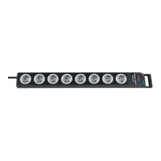 Super-Solid Line Steckdosenleiste 8-fach schwarz 2,5m H05VV-F 3G1,5