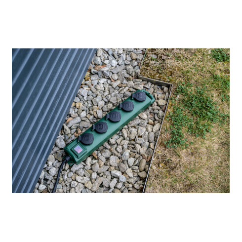 Super-Solid SL 554 DE IP54 Garten-Steckdosenverteiler 5-fach 5m H07RN-F 3G1,5