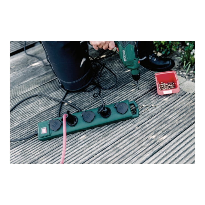 Super-Solid SL 554 DE IP54 Garten-Steckdosenverteiler 5-fach 5m H07RN-F 3G1,5