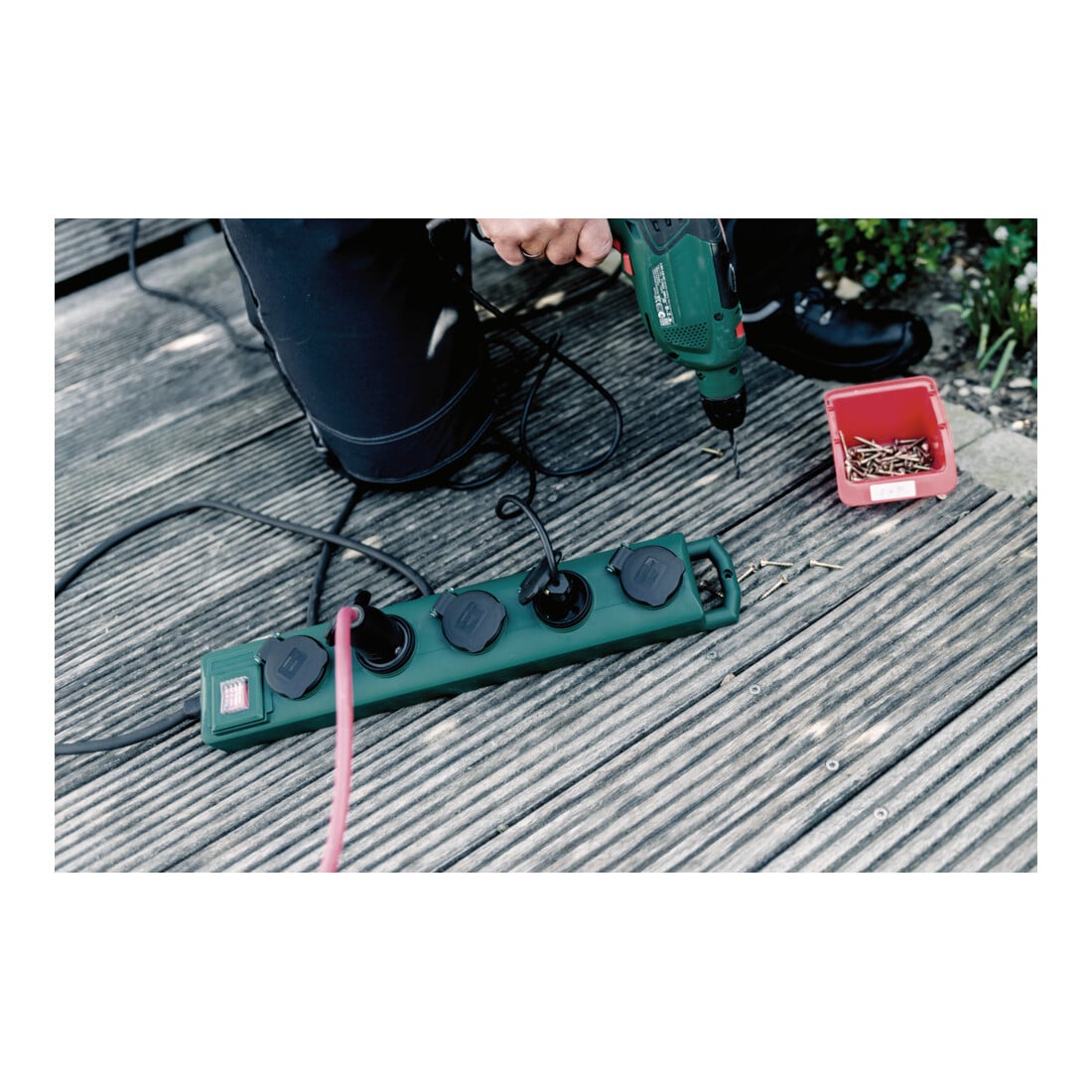 Super-Solid SL 554 DE IP54 Tuinstekkerdoos 5-voudig 5m H07RN-F 3G1.5