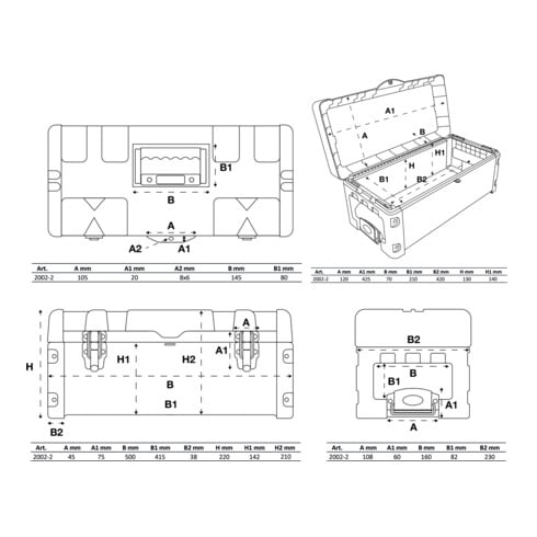 Supplément de caisse à outils à coque dure BGS pour art. 2002