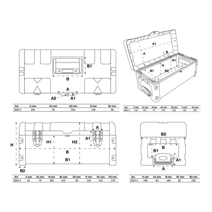 Supplément de caisse à outils à coque dure BGS pour art. 2002