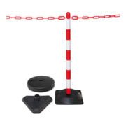Support d'avertissement Moravia avec pied en caoutchouc dur rouge/blanc 10 m de chaîne + connecteur + crochet 6 pcs.-4