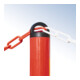 Support d'avertissement Moravia EXTERNE 60 x 1000 mm rouge/blanc + œilleton et pied de recyclage