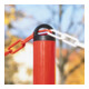 Support d'avertissement Moravia EXTERNE 60 x 1000 mm rouge/blanc + œilleton et pied de recyclage