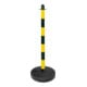 Support d'avertissement Moravia noir clair/jaune 40 x 870 mm avec socle rond + support à remplir-1