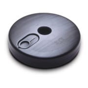 Support d'avertissement Moravia noir clair/jaune 40 x 870 mm avec socle rond + support à remplir-3
