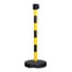 Support d'avertissement pour ceinture Moravia BASIC avec bande hachurée noir/jaune Longueur 3000 mm, 50 x 950 mm