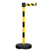Support d'avertissement pour ceinture Moravia BASIC avec bande hachurée noir/jaune Longueur 3000 mm, 50 x 950 mm