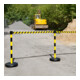 Support d'avertissement pour ceinture Moravia BASIC avec bande hachurée noir/jaune Longueur 3000 mm, 50 x 950 mm-3