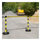 Support d'avertissement pour ceinture Moravia BASIC avec bande hachurée noir/jaune Longueur 3000 mm, 50 x 950 mm-4