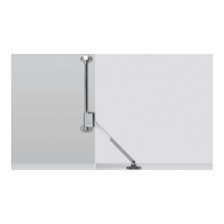 Support d'abattant Hettich Klassik D avec palier L 258 D / 400, gauche, nickelé