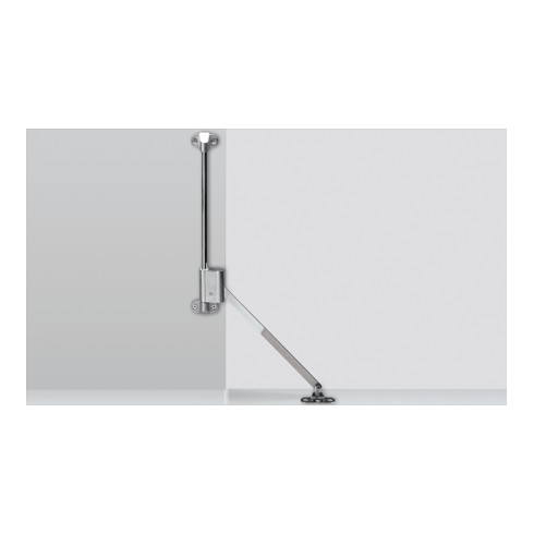 Support d'abattant Hettich Klassik D avec palier L 258 D / 400, gauche, nickelé