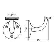 Support de main courante Hermeta 3500-4
