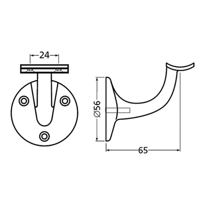 Support de main courante Hermeta 3500