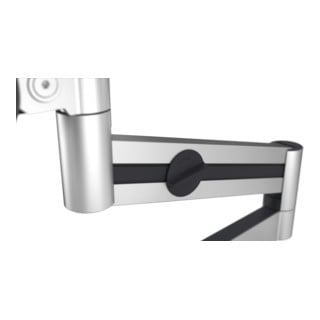 Support de moniteur Durable avec bras pour 1 moniteur, traversée de table, argent métallique