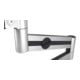 Support de moniteur Durable avec bras pour 1 moniteur, traversée de table, argent métallique