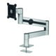 Support de moniteur Durable avec bras pour 1 moniteur, traversée de table, argent métallique