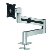 Support de moniteur Durable avec bras pour 1 moniteur, traversée de table, argent métallique