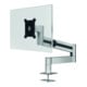 Support de moniteur Durable avec bras pour 1 moniteur, traversée de table, argent métallique