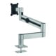 Support de moniteur Durable avec bras pour 1 moniteur, traversée de table, argent métallique