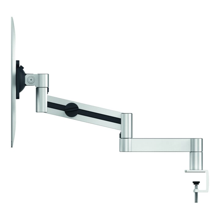 Support de moniteur Durable avec bras pour 1 moniteur, traversée de table, argent métallique