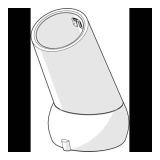 Support de pomme de douche Hansa bord de baignoire chromé