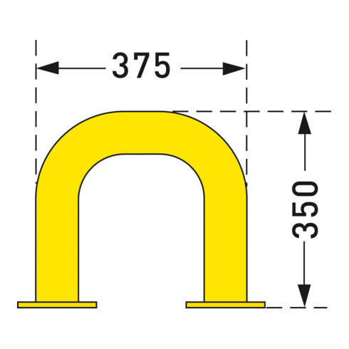 Support de protection Moravia Black Bull pour une utilisation intérieure pour le chevillage 76 mm 3 mm