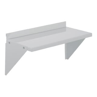Support en acier gris clair, RAL 7035 L450xP220mm revêtement plastique