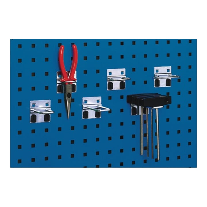 Support en U l.40xP50mm galvanisé p. panneaux perforés 5un./sachet BOTT