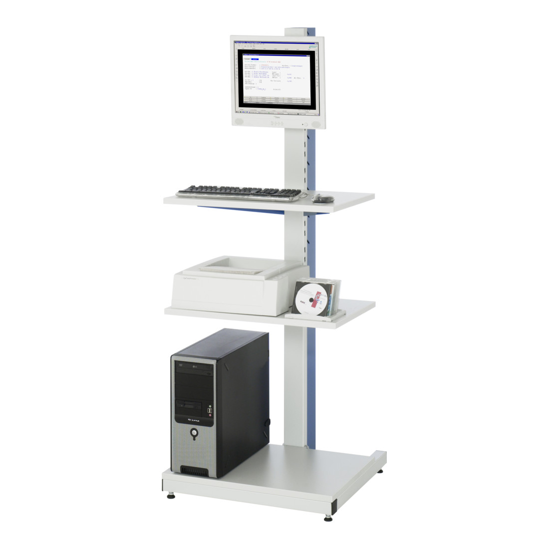 Support informatique fixe Rau LxPxH 650x650x1750mm