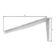 Support L.550mm H.300mm STA brut TZN Trgf.110kg GAH-1