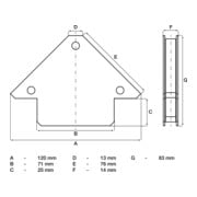 Support magnétique BGS-4