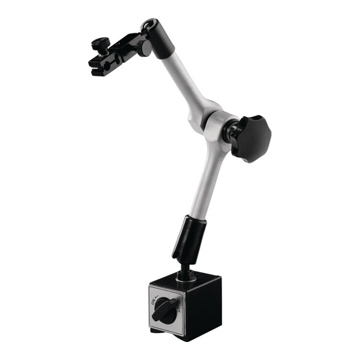 Support magnétique rayon d'action 200 mm H. totale 310 mm force d'adhérence 500
