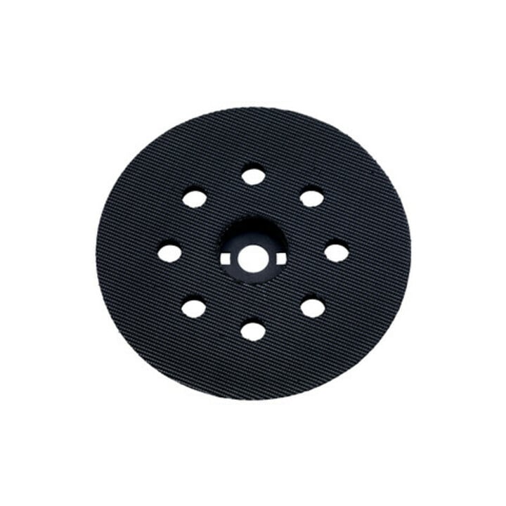 Support Metabo 122 mm, perforé, de dureté moyenne, avec fermeture Velcro, pour SXE 125, pour feuilles abrasives adhésives