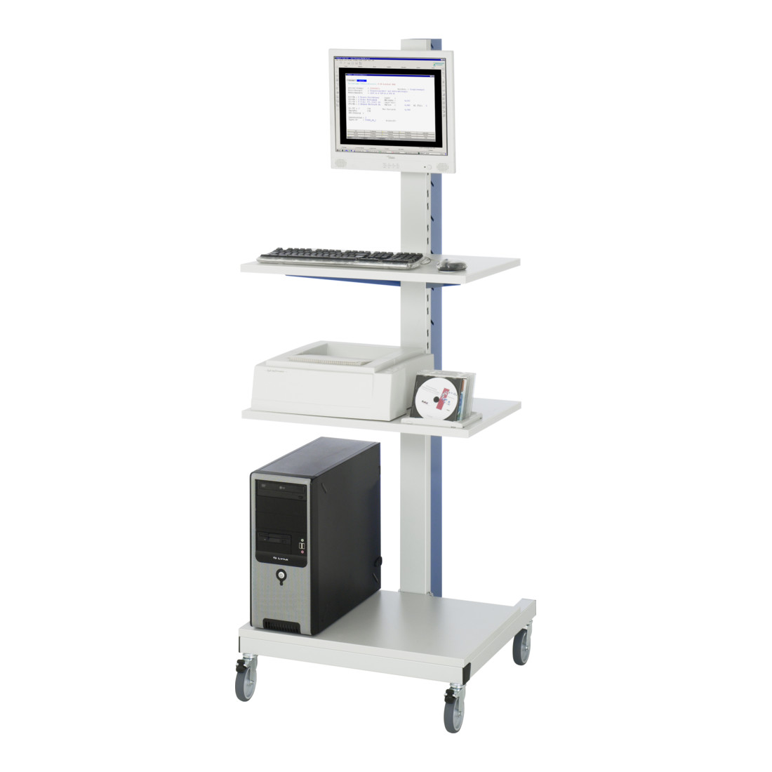 Support mobile pour ordinateur Rau LxPxH 650x650x1750mm