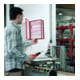 Support mural 5 tableaux de présentation rouge avec cadre profilé DURABLE