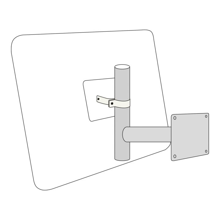 Support mural Moravia pour miroirs de circulation taille 1-3 400 x 500 mm h x l pour la fixation par cheville