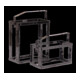 Support p. bidon L. 370 mm l. 185 mm H. 500 mm laqué en noir 3,3 kg-1