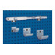 Support p. tube D100xl35mm galvanisé p. panneaux perforés 2pièces/sachet BOTT-1