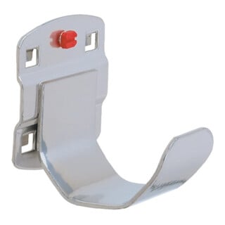 Support p. tube D60xl35mm galvanisé p. panneaux perforés 2pièces/sachet